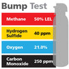 Gasco Multi-Gas Bump Test 401: 50% LEL Methane, 21% Oxygen, 250 ppm Carbon Monoxide, 40 ppm Hydrogen Sulfide, Balance Nitrogen Gasco Multi-Gas Bump Test 401: 50% LEL Methane, 21% Oxygen, 250 ppm Carbon Monoxide, 40 ppm Hydrogen Sulfide, Balance Nitrogen