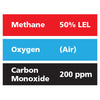 Gasco Multi-Gas 307: 50% LEL Methane, 200 ppm Carbon Monoxide, Balance Air Gasco Multi-Gas 307: 50% LEL Methane, 200 ppm Carbon Monoxide, Balance Air