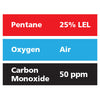 Gasco Multi-Gas 397: 25% LEL Pentane, 50 ppm Carbon Monoxide, Balance Air Gasco Multi-Gas 397: 25% LEL Pentane, 50 ppm Carbon Monoxide, Balance Air