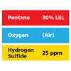 Gasco Multi-Gas 407: 30% LEL Pentane, 25 ppm Hydrogen Sulfide, Balance Air Gasco Multi-Gas 407: 30% LEL Pentane, 25 ppm Hydrogen Sulfide, Balance Air