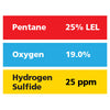 Gasco Multi-Gas 410: 25% LEL Pentane, 19% Oxygen, 25 ppm Hydrogen Sulfide, Balance Nitrogen Gasco Multi-Gas 410: 25% LEL Pentane, 19% Oxygen, 25 ppm Hydrogen Sulfide, Balance Nitrogen
