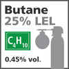 Butane 25% LEL Bump Test Gas - 0.45% vol. (C4H10) Butane 25% LEL Bump Test Gas - 0.45% vol. (C4H10)