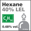 Hexane 40% LEL Calibration Gas - 0.48% vol. (C6H14) Hexane 40% LEL Calibration Gas - 0.48% vol. (C6H14)