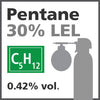 Pentane 30% LEL Bump Test Gas - 0.42% vol. (C5H12) Pentane 30% LEL Bump Test Gas - 0.42% vol. (C5H12)