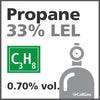 Propane 33% LEL Calibration Gas - 0.70% vol. (C3H8) Propane 33% LEL Calibration Gas - 0.70% vol. (C3H8)
