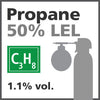 Propane 50% LEL Bump Test Gas - 1.1% vol. (C3H8) Propane 50% LEL Bump Test Gas - 1.1% vol. (C3H8)