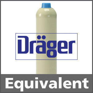 Draeger 4594945 Calibration Gas: 50% LEL Methane, 20.9% Oxygen, 100 ppm Carbon Monoxide, Balance Air