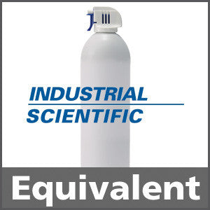 Industrial Scientific 1810-2283 Bump Test Gas: 50% LEL Methane, 15% Oxygen, 100 ppm Carbon Monoxide, 25 ppm Hydrogen Sulfide, Balance Nitrogen