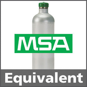 MSA 711076 Calibration Gas: 50% LEL Methane, 15% Oxygen, 300 ppm Carbon Monoxide, 10 ppm Hydrogen Sulfide, Balance Nitrogen