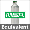 MSA 711076 Calibration Gas: 50% LEL Methane, 15% Oxygen, 300 ppm Carbon Monoxide, 10 ppm Hydrogen Sulfide, Balance Nitrogen