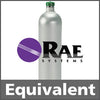 RAE Systems 600-0050-080 Calibration Gas: 2.2% vol. Methane, 20.9% Oxygen, 50 ppm Carbon Monoxide, 10 ppm Hydrogen Sulfide, Balance Nitrogen