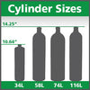 Gasco Multi-Gas 417: 50% LEL Pentane, 20.9% Oxygen, 50 ppm Carbon Monoxide, 25 ppm Hydrogen Sulfide, Balance Nitrogen