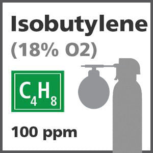 Isobutylene Bump Test Gas - 100 PPM (C4H8), 18% O2 in Nitrogen for Biosystems